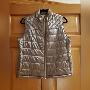 Women's Silver Puffer Vest